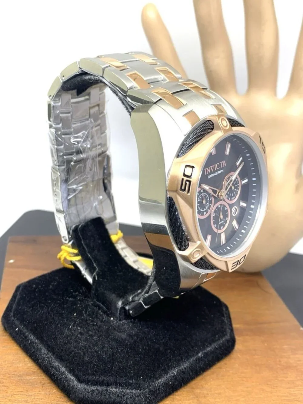 Invicta Men's Watch 34129 Bolt Quartz Chronograph Two Tone Rose Gold Silver 50mm